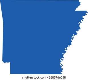 Vektorillustration-Abbildung von Arkansas-Karte