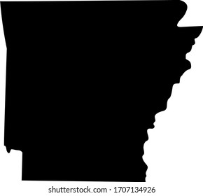 Vektorillustration-Abbildung von Arkansas-Karte