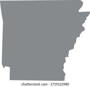 vector illustration of Arkansas map
