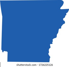 ilustración vectorial del mapa de Arkansas