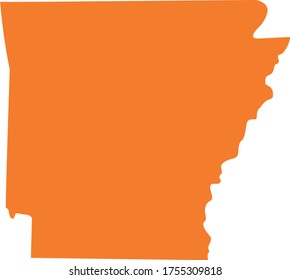 vector illustration of Arkansas map