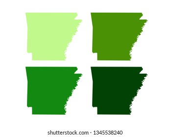 vector illustration of Arkansas maps