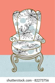 vector illustration arm chair