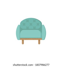 Vector illustration of a armchair in a flat style, a room decor element