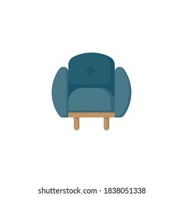 Vector illustration of a armchair in a flat style, a room decor element