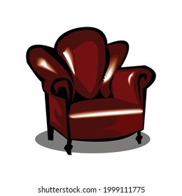 Vector illustration of armchair isolated on a white background in EPS10