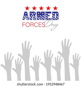 Vector Illustration of Armed forces day poster. Armed forces day template banner design