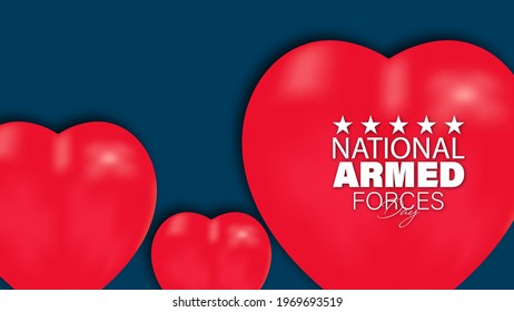 Vector Illustration of Armed forces day poster. Armed forces day template banner design