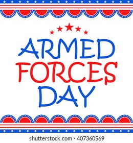 Vector illustration of Armed forces day.