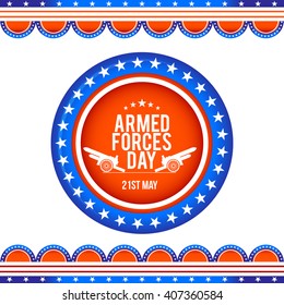 Vector illustration of Armed forces day.