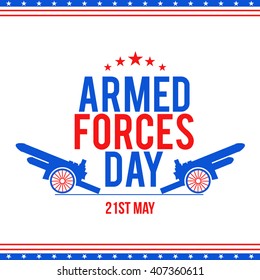Vector illustration of Armed forces day.
