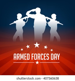 Vector illustration of Armed forces day.