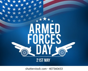 Vector illustration of Armed forces day.
