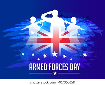 Vector illustration of Armed forces day.