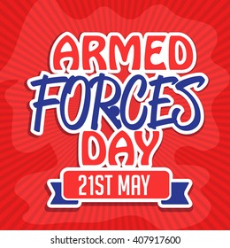 Vector illustration of Armed forces day.