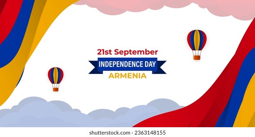 Vector illustration of Armenia Independence Day social media story feed template