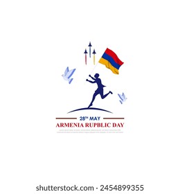 Vector illustration of Armenia Republic Day social media feed template