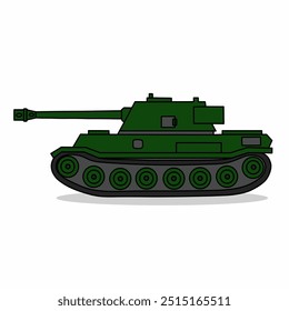 Ilustración vectorial del tanque de vehículo blindado de combate