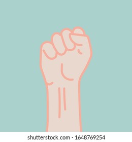 Vector illustration: "arms raised up in protest"