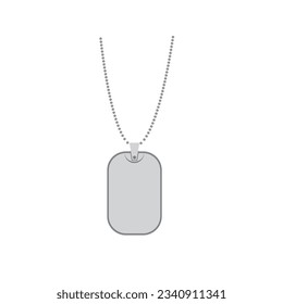 Vector illustration of an army dog tag