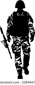 ilustración vectorial del hombre del ejército