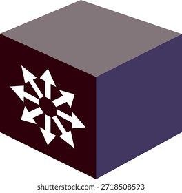 vector illustration, vector arow box design, colorful vector box design