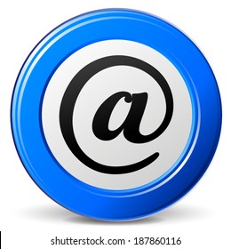 Vector illustration of arrobase icon on white background