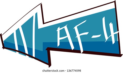 Vector illustration of an arrow