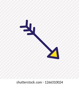 Vector illustration of arrow icon colored line. Beautiful joy element also can be used as bow icon element.