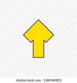 Vector illustration of arrow up icon colored line. Beautiful user element also can be used as increase icon element.
