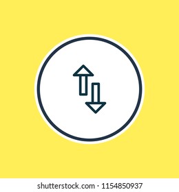 Vector illustration of arrow icon line. Beautiful contact element also can be used as direction icon element.
