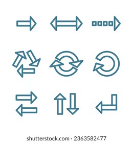 Vector illustration of arrow icon set.