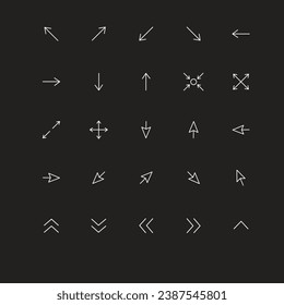 Vector illustration of arrow icon set