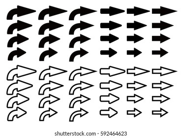vector illustration of arrow icons 01