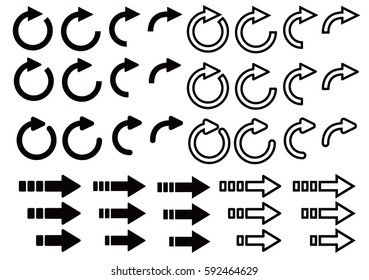 vector illustration of arrow icons 04