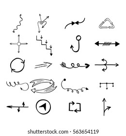 Vector illustration of arrow icons.