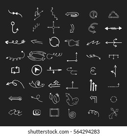 Vector illustration of arrow icons.