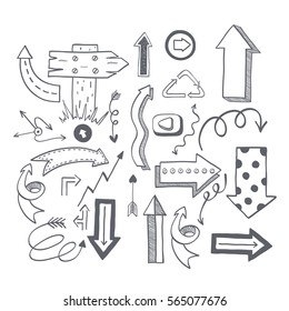 Vector illustration of arrow icons.