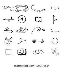 Vector illustration of arrow icons.