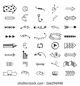 Vector illustration of arrow icons.