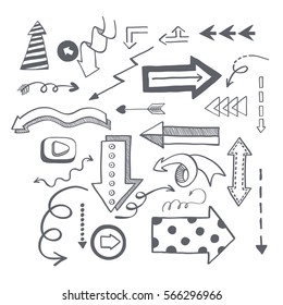 Vector illustration of arrow icons.