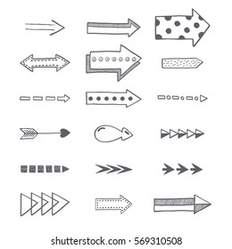 Vector illustration of arrow icons.