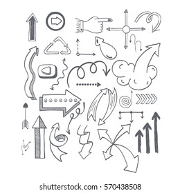 Vector illustration of arrow icons.
