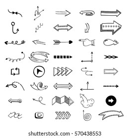 Vector illustration of arrow icons.