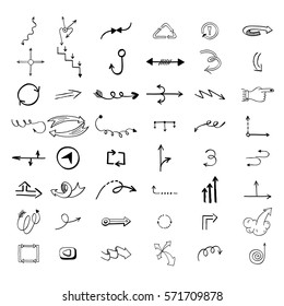 Vector illustration of arrow icons.