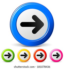 vector illustration of arrow icons on white background