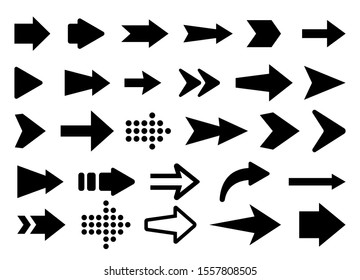 Vector illustration of arrow icons set
