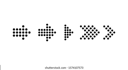 Vector illustration of arrow icons set