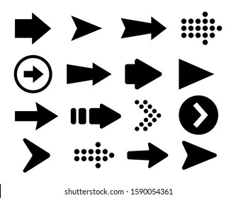 Vector illustration of arrow icons set