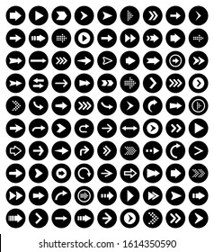 Vector illustration of arrow icons set